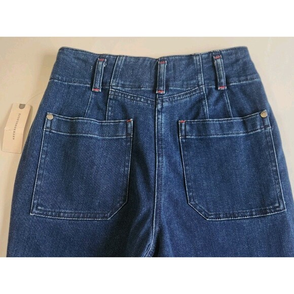 Anthropologie Maeve NWT Size 26 High Rise Slim Ankle Jeans Dark Wash Stretch - Picture 13 of 13